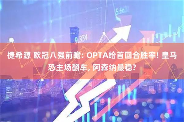 捷希源 欧冠八强前瞻: OPTA给首回合胜率! 皇马恐主场翻车, 阿森纳最稳?